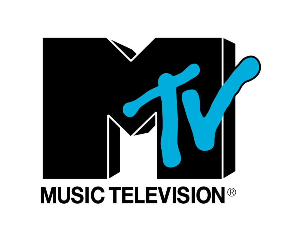 il logo in bianco e nero di MTV music television