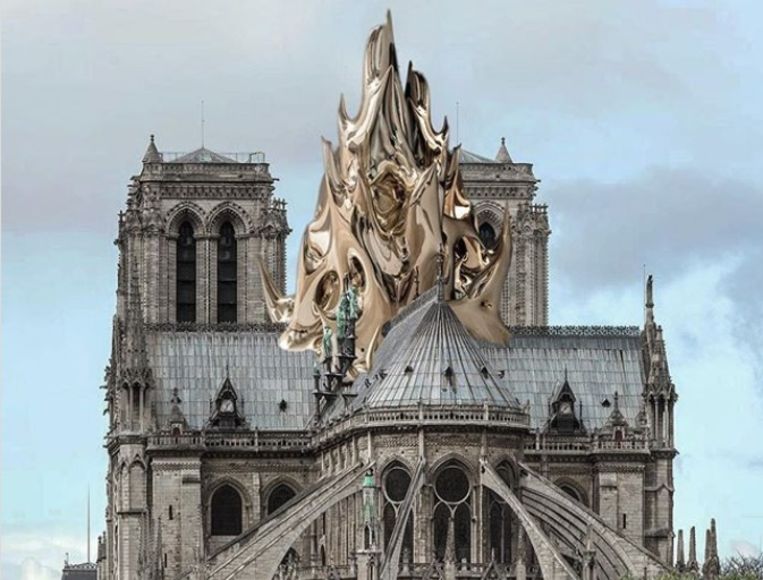 Progetti di ricostruzione guglia dopo incendio Notre Dame Quasimodo