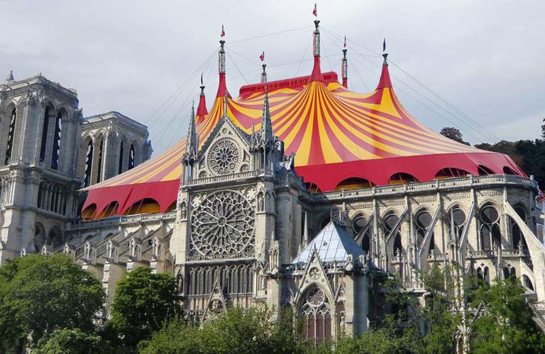 Progetti di ricostruzione virtuali architetto anonimo Notre Dame 