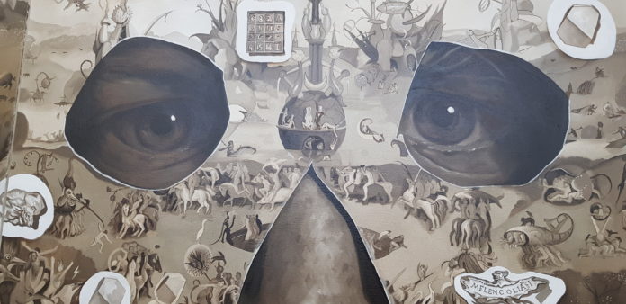 Artissima Fair un opera con occhi che escono dalla carta