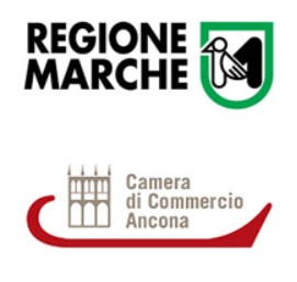 il logo della camera di commercio della regione marche