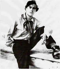 Una foto in bianco e nero dell. Artista Modigliani