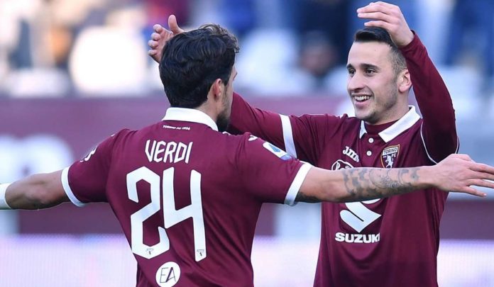 Verdi e berenguer si abbracciano dopo la partita Torino Bologna