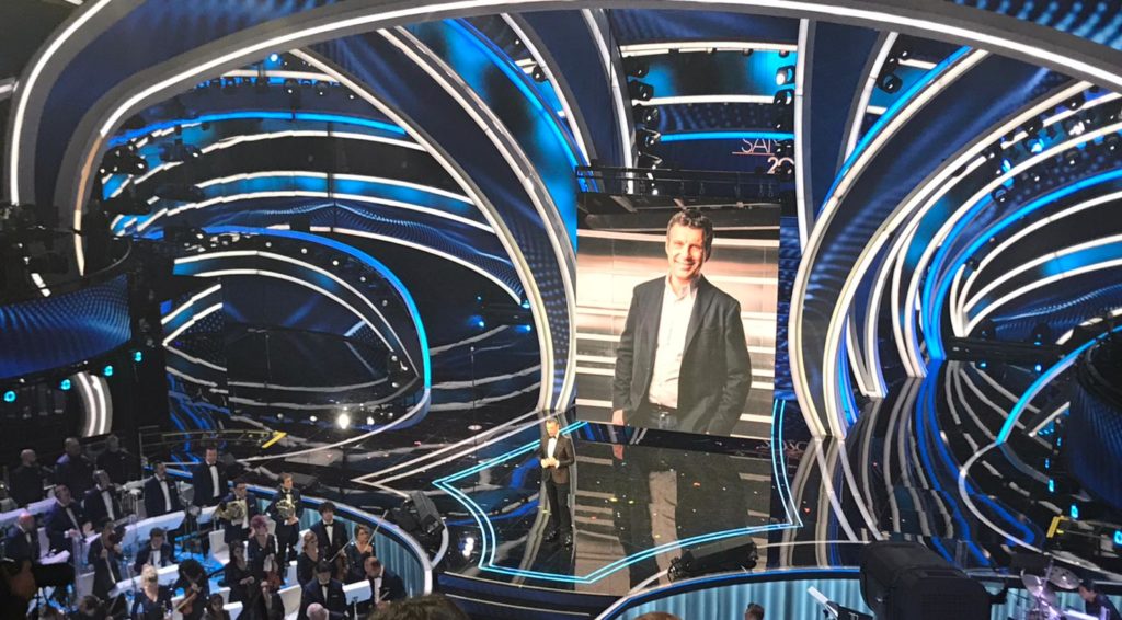 Sanremo 2020 il palco del Ariston con Amadeus