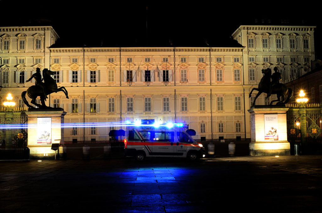 Volontari della  Croce Verde Torino in supporto  alla  Protezione Civile