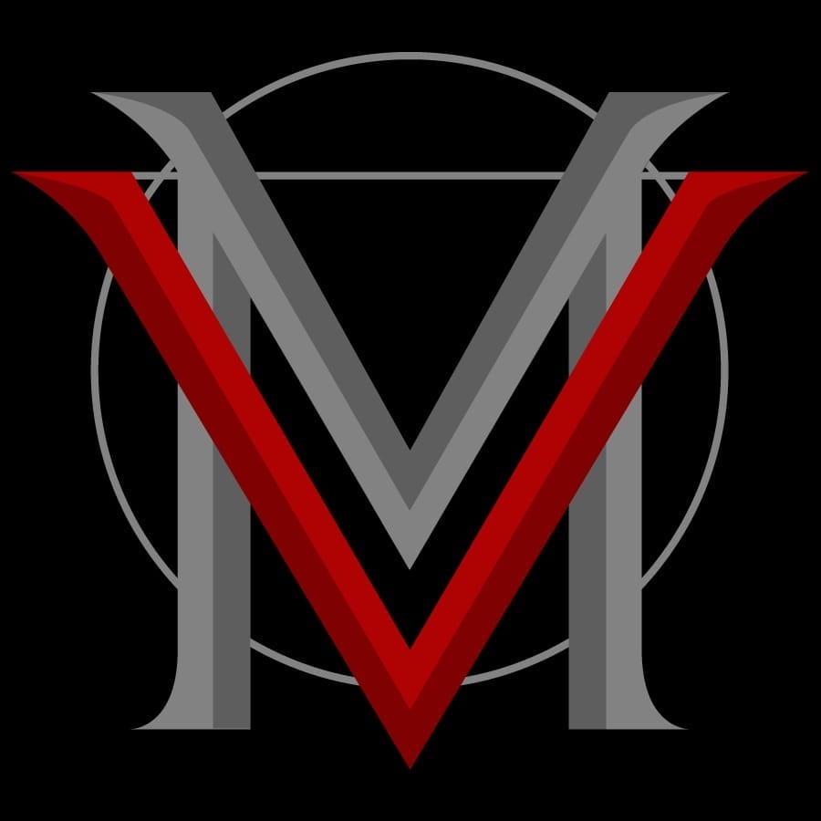 Pane amore e Veramadre il logo della band su sfondo una M grigia e una V rossa in un cerchio grigio