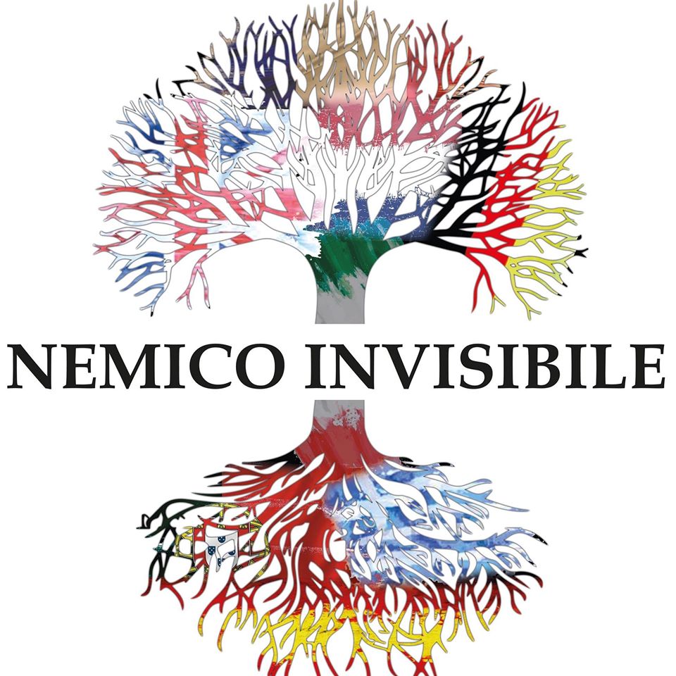 "Nemico Invisibile" il progetto musicale per la raccolta fondi contro il Coronavirus. Nella foto il logo dell'iniziativa: un albero colorato in alto e in basso, con al centro la scritta dell'iniziativa