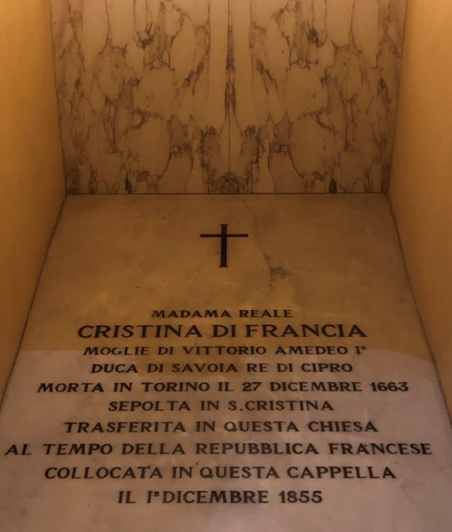 Madama Cristina di Francia, la tomba