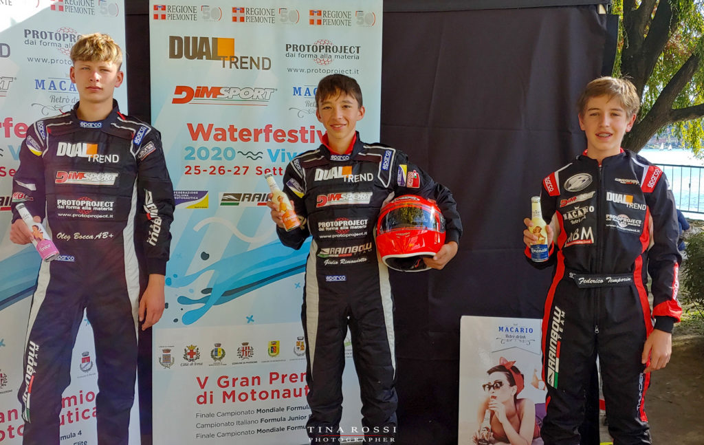 Mondiale motonautica - i tre ragazzi finalisti 