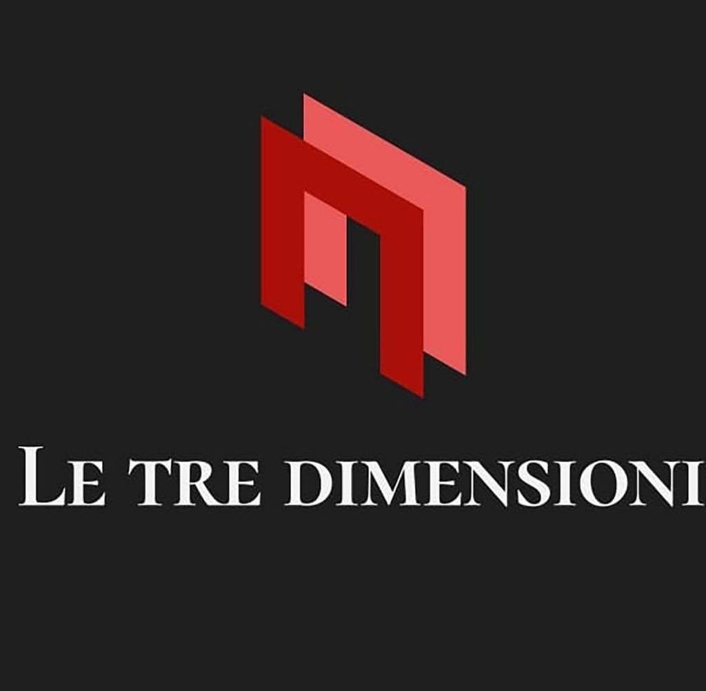 Quando l'arte incontra la lettura - il logo de Le Tre Dimensioni due "M" rosse su sfondo nero