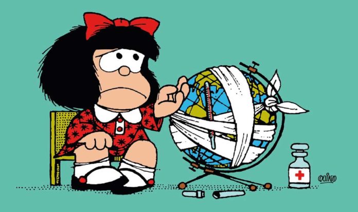 mafalda piange il suo papa Quino