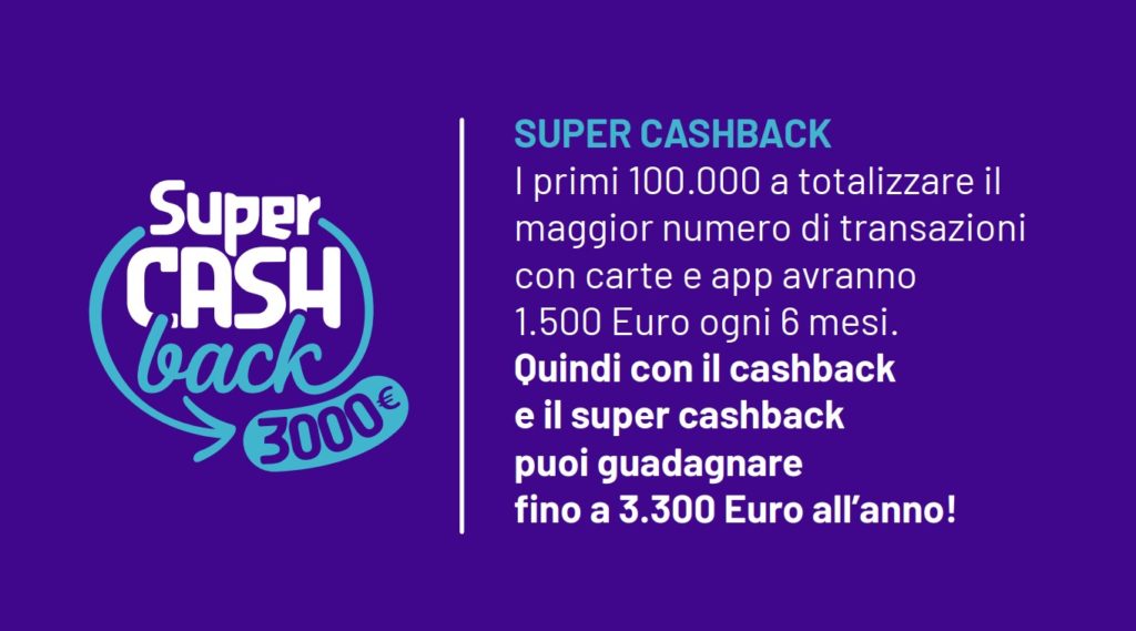 Cashback . l'offerta supercash