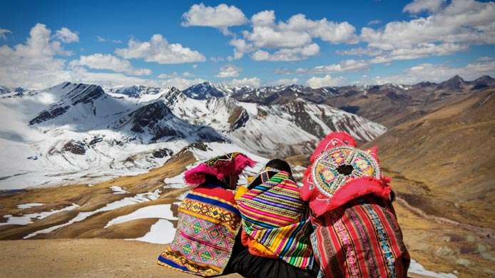 Colcha peruviane per proteggersi dal freddo delle Ande.
