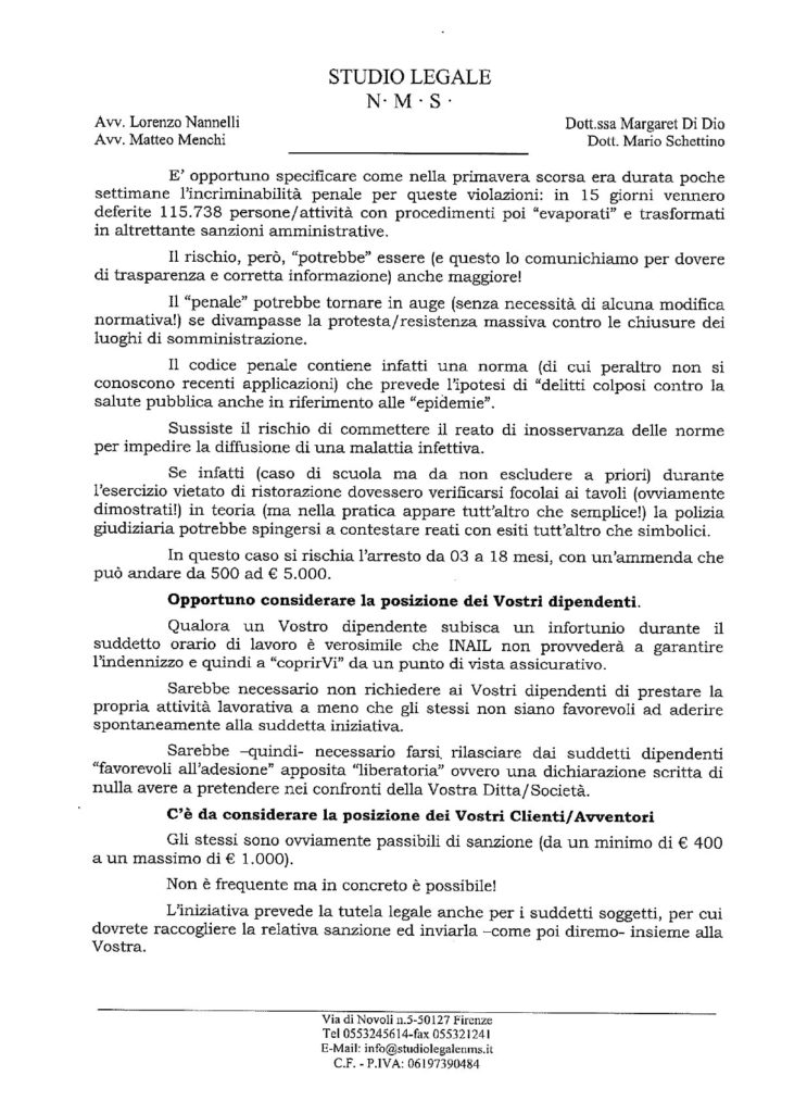 #ioapro - inoformativa stilata dagli avvocati dell'organizzazione - pag 2