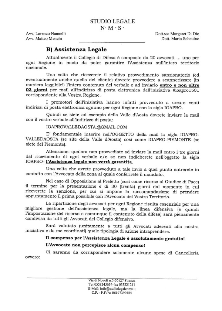 #ioapro - inoformativa stilata dagli avvocati dell'organizzazione - pag 3