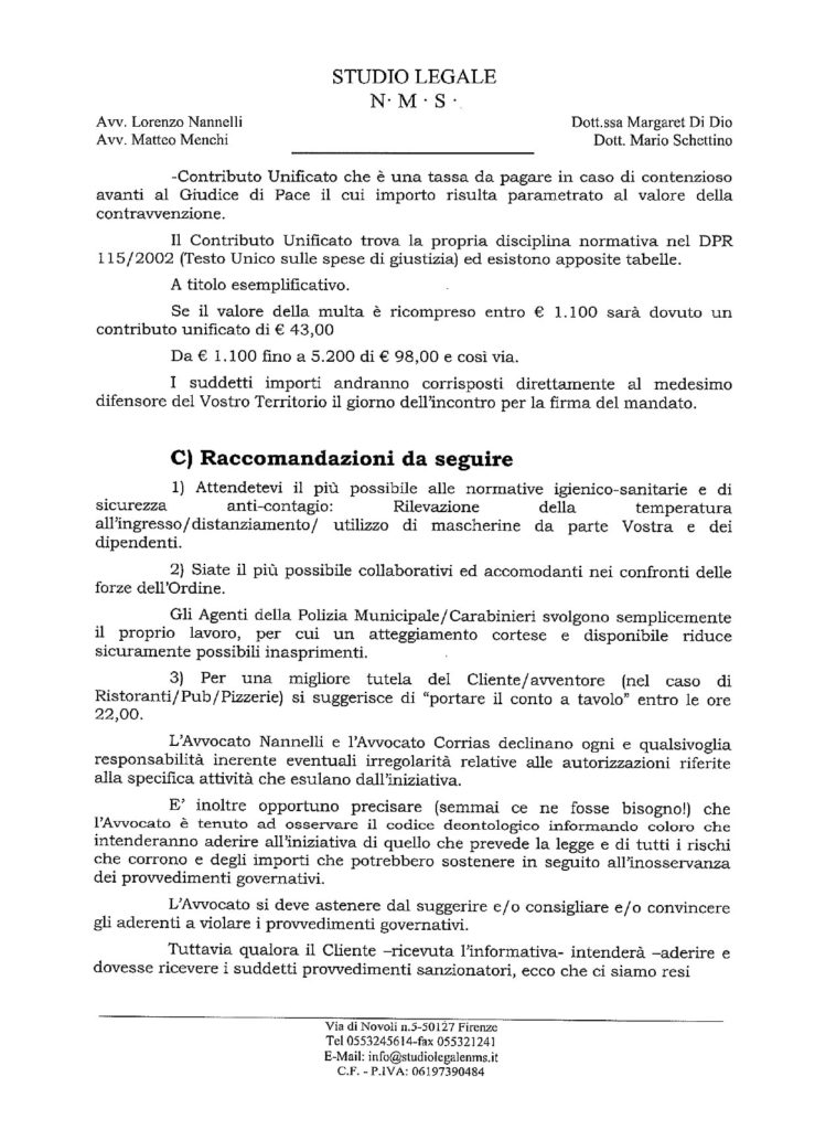 informativa stilata dagli avvocati dell'organizzazione - pag 4