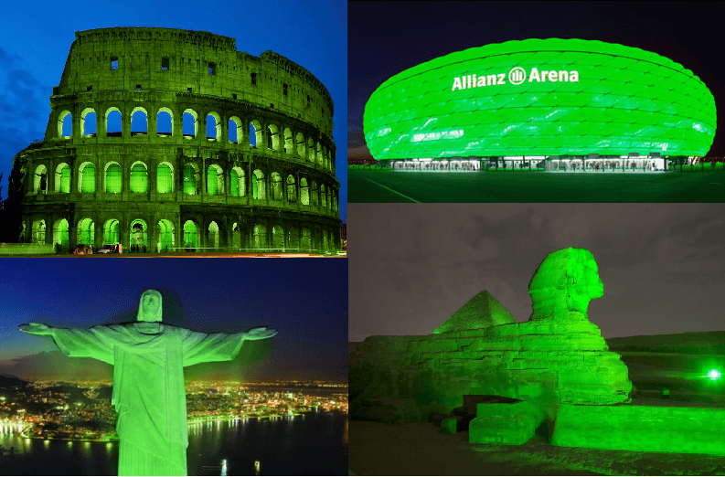 San Patrizio colora di verde tutta l'Italia