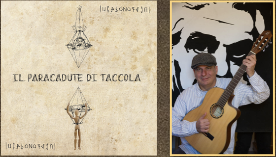 il futuro ero - la copertina del nuovo disco di luca bonaffini, intitolato "il paracadute di taccola"