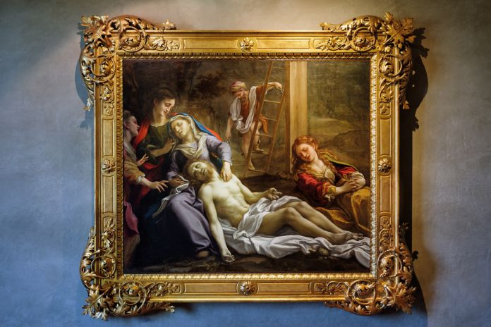 Mostre e Musei, il 28 aprile è per molti il D-day della #ripartenza. Quadro del Correggio, Compianto sul Cristo morto. 