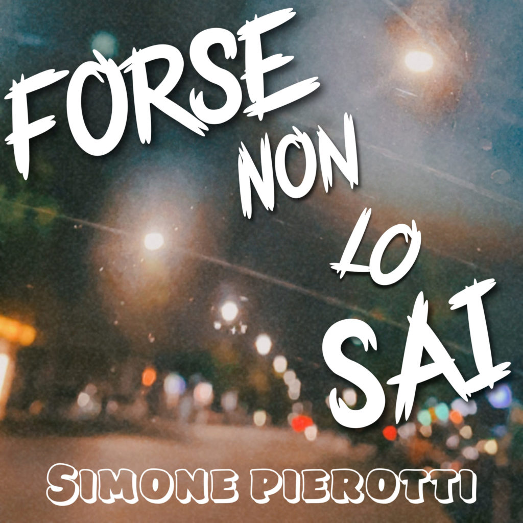 Simone Pierotti Forse non lo sai - la copertina del disco con una strada illuminata di notte 