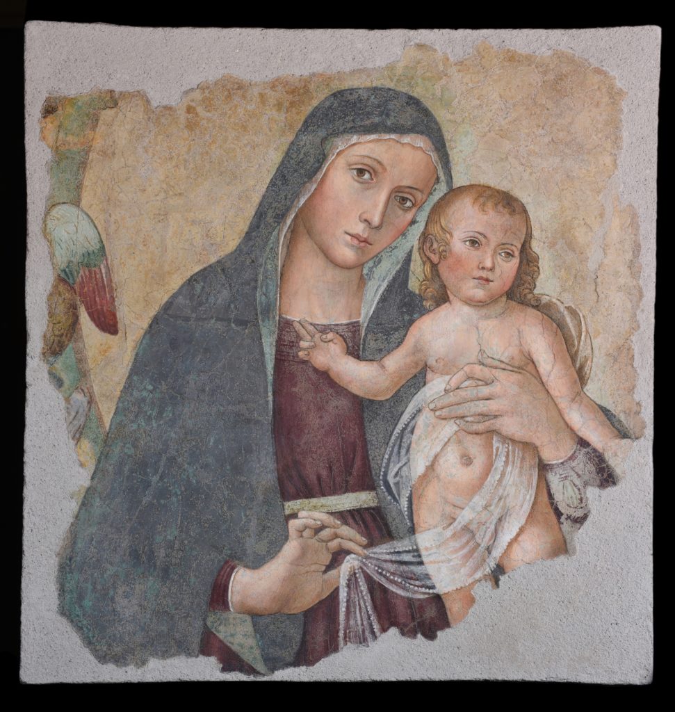 Madonna delle Partorienti
dopo il recente restauro. Esposta a Torino dalle Grotte Vaticane di
Antoniazzo Romano,