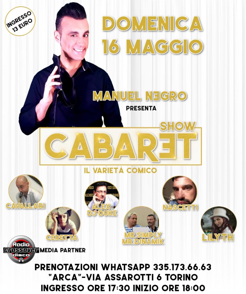 CabaretShow - la locandina con le foto dei comici dello staff e le info appuntamento