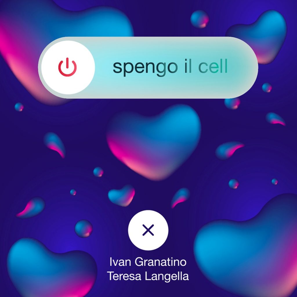 spengo il cell - la copertina del singolo che riprende lo screensaver di un cellulare