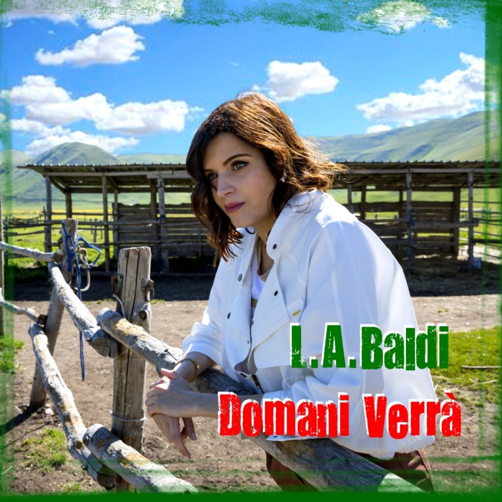 l.a.baldi - la copertina del singolo, che ritrae la cantante, appoggiata ad una staccionata