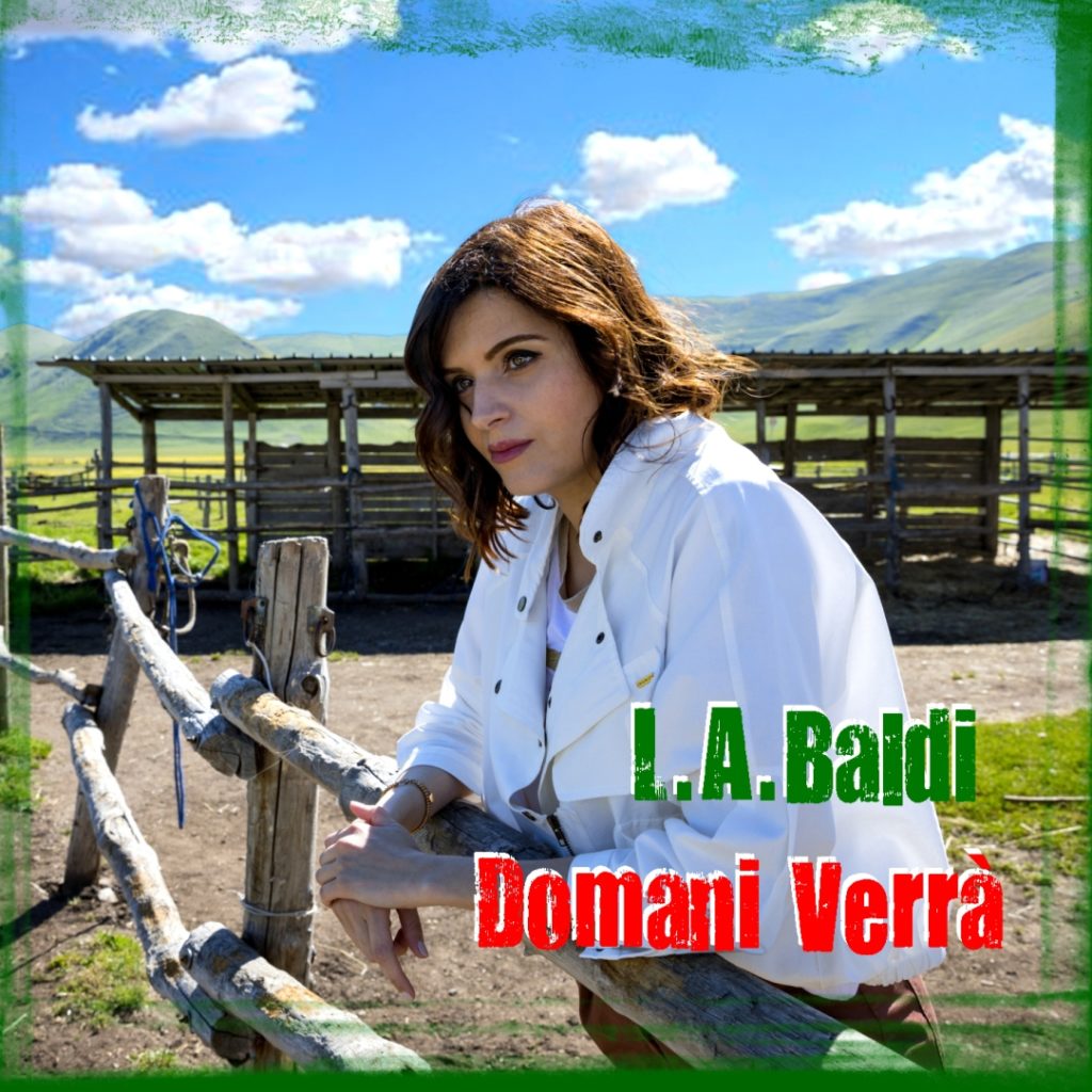 l.a.baldi - la copertina del singolo, che ritrae la cantante,  appoggiata ad una staccionata