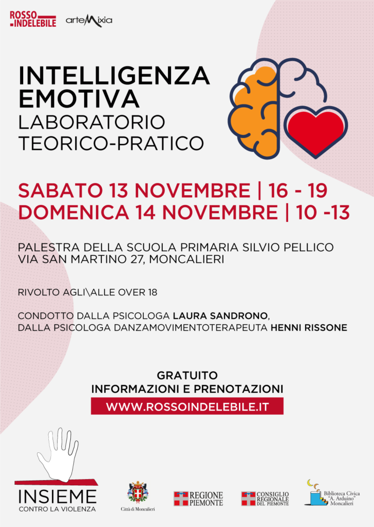 Moncalieri e Rosso Indelebile verso il 25 novembre "Insieme contro la violenza".