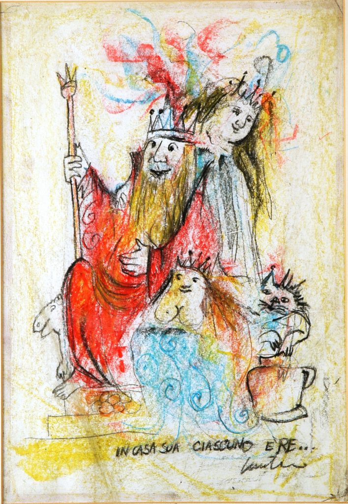 A casa sua ciascuno è Re illustration