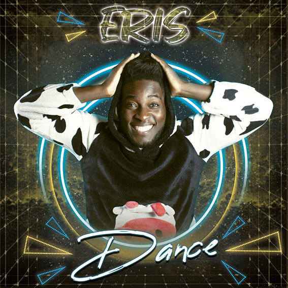 eris - la copertina del ssingolo dance, che ritrae il cantante cubano con le mani sui capelli pettinati a treccine