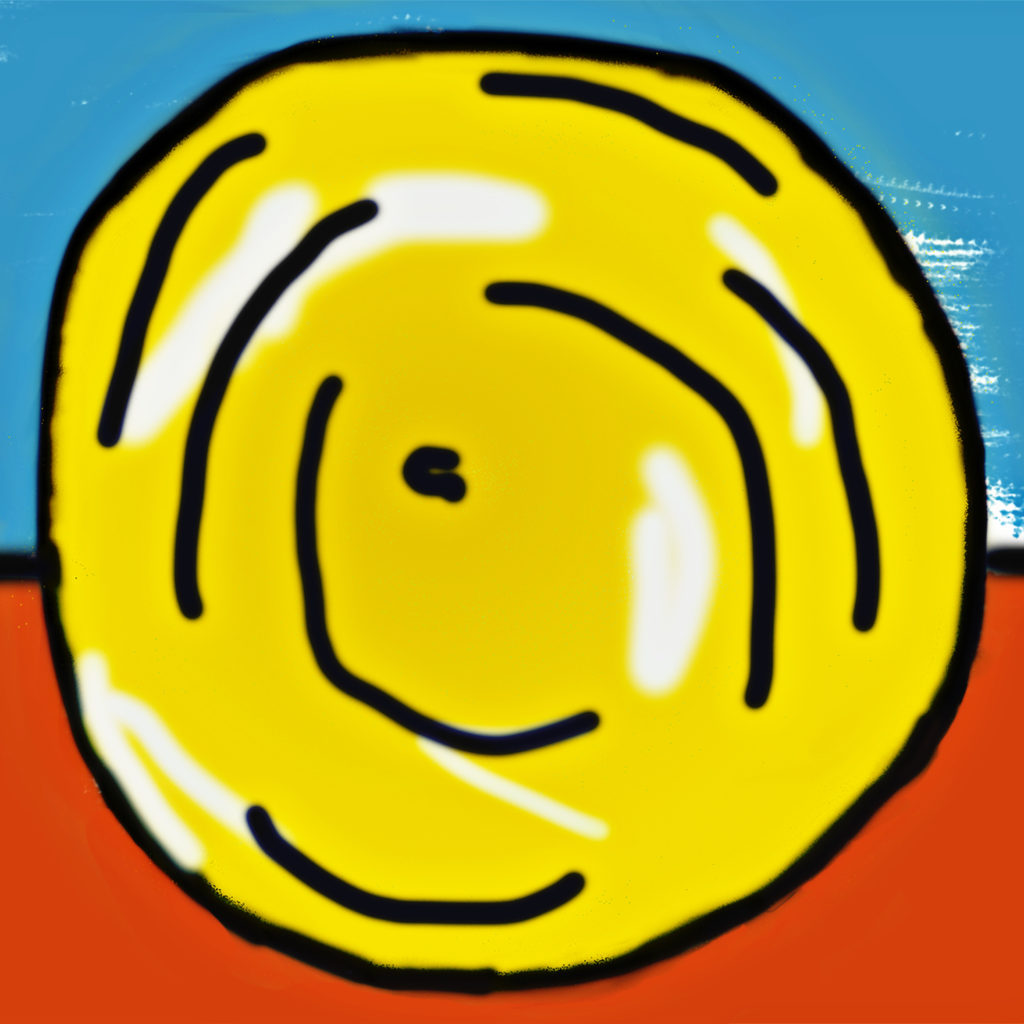 believe - la copertina del singolo che raffigura un cerchio giallo disegnato, su sfondo azzurro e rosso