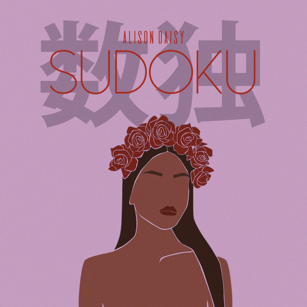 alison daisy - la copertina di sudoku che rappresenta il disegno di una donna con in testa una corona di fiori