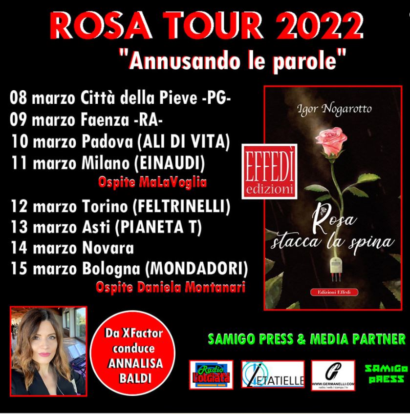 Rosa stacca la spina - la locandina del tour promozionale