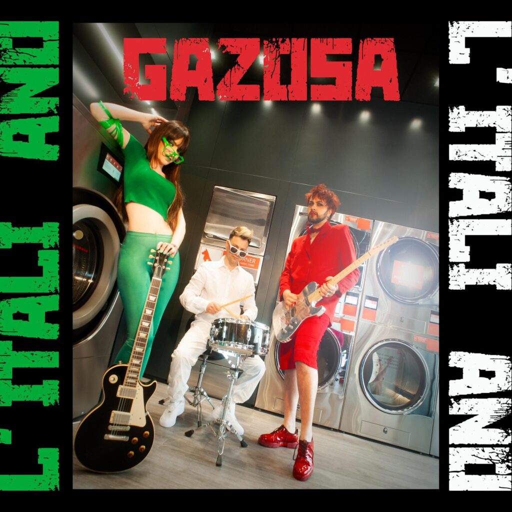 gazosa - la copertina de l'ialiano che vede i tre membri della band vestiti di verde, bianco e rosso