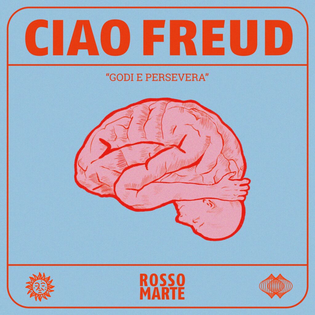 rosso marte - la copertina del lo progetto discografico che rappresenta un cervello froidiano