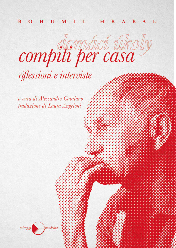 compiti per casa la copertina del libro con la foto rossa su sfondo bianco di profilo, l'autore del libro, anziano, quasi calvo, ha un'espressione di riflessione con la mano davanti alla bocca