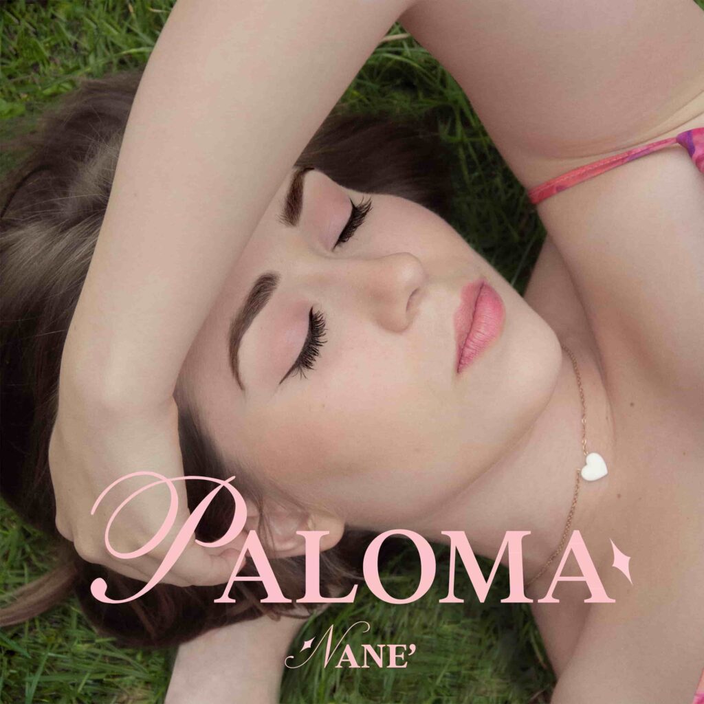 paloma - la copertina del nuovo singolo di nanè, che raffigura la giovane cantante torinese in primo piano