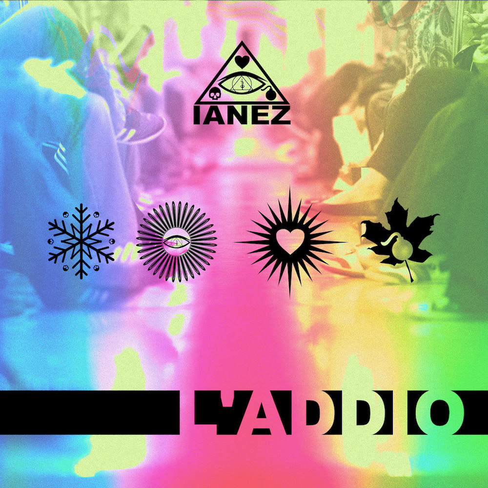 Ianez - la copertina del singolo "L'Addio" che raffigura un disegno astratto e dei simboli