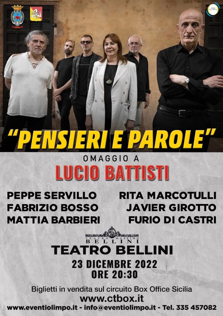 peppe servillo pensieri e parole - la locandina dell'evento con la foto degli artisti