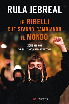la copertina del libro una donna vestita di nero con una  mascherina nera e braccio alzato a pugno