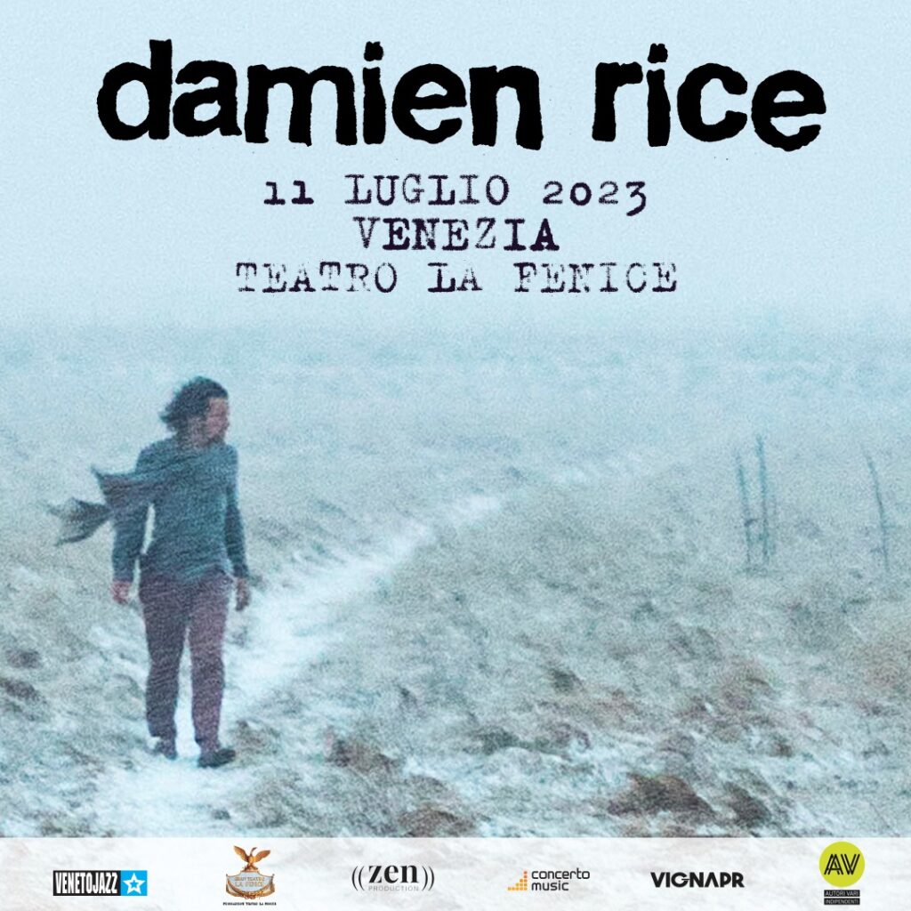 damien rice - la locandina relativa al concerto di venezia