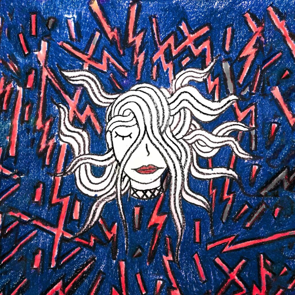 peter white - trattami come vuoi, la copertina del singolo che raffigura l'artwork del viso di una donna su sfondo colorato