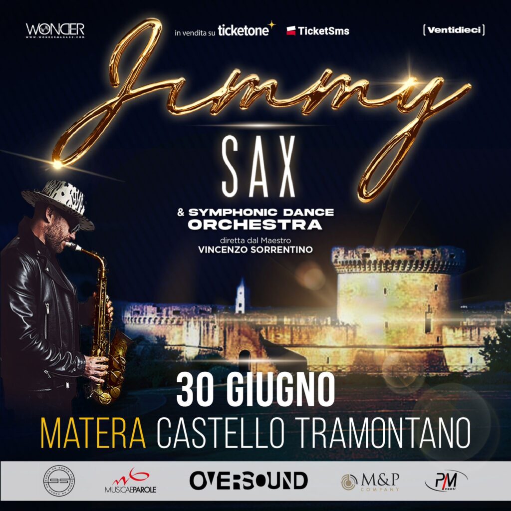 jimmy sax - la locandina del concerto di matera