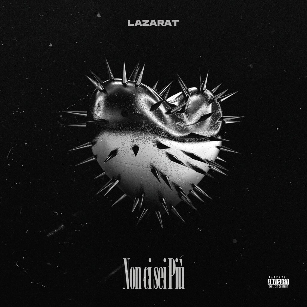 lazarat - la copertina del nuovo singolo che raffigura un cuore di metallo con dei chiodi piantati sulla superficie