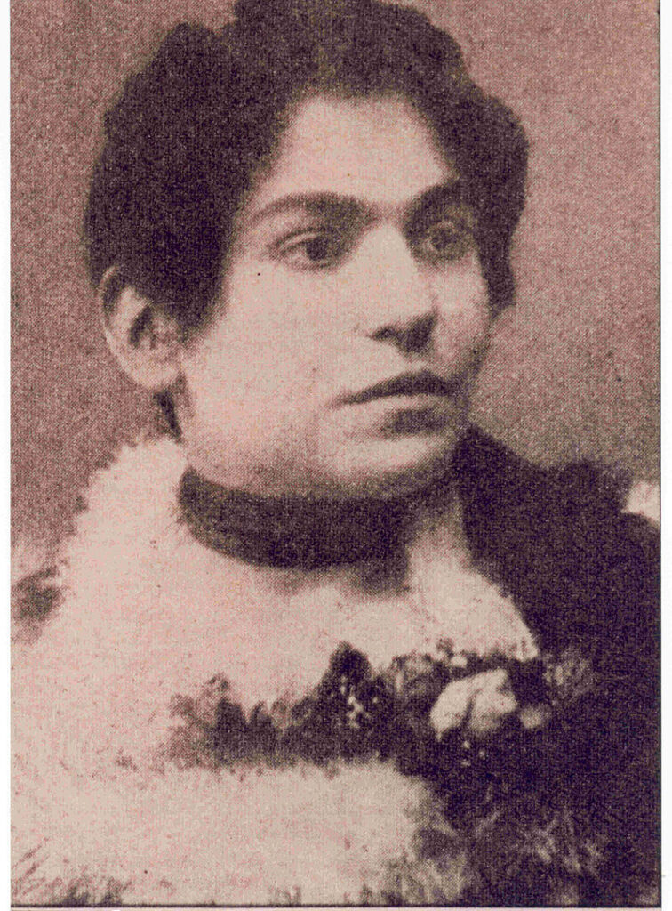 Ida Peruzzi, moglie di  emilio Salgari in una foto del ottocento