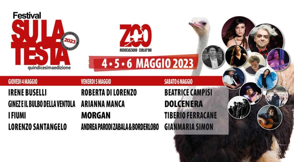 la locandina di su la testa festival di albenga 2023