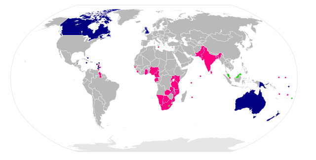 cartina del Commonwealth del 2013