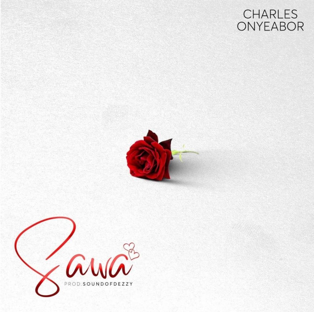 sawa - la copertina del nuovo singolo di charles onyeabor che raffigura una rosa rossa, al centro dell'immagine